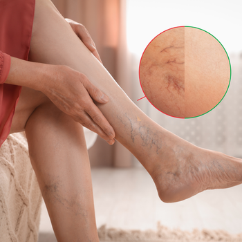 Red light therapy device for varicose veins support