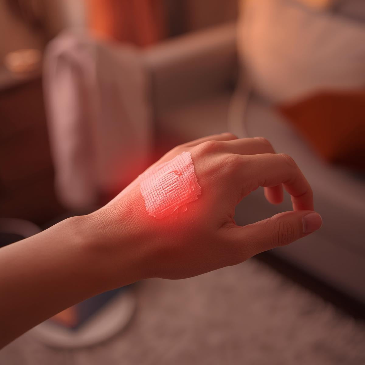 Healing skin with red light therapy for wound healing support