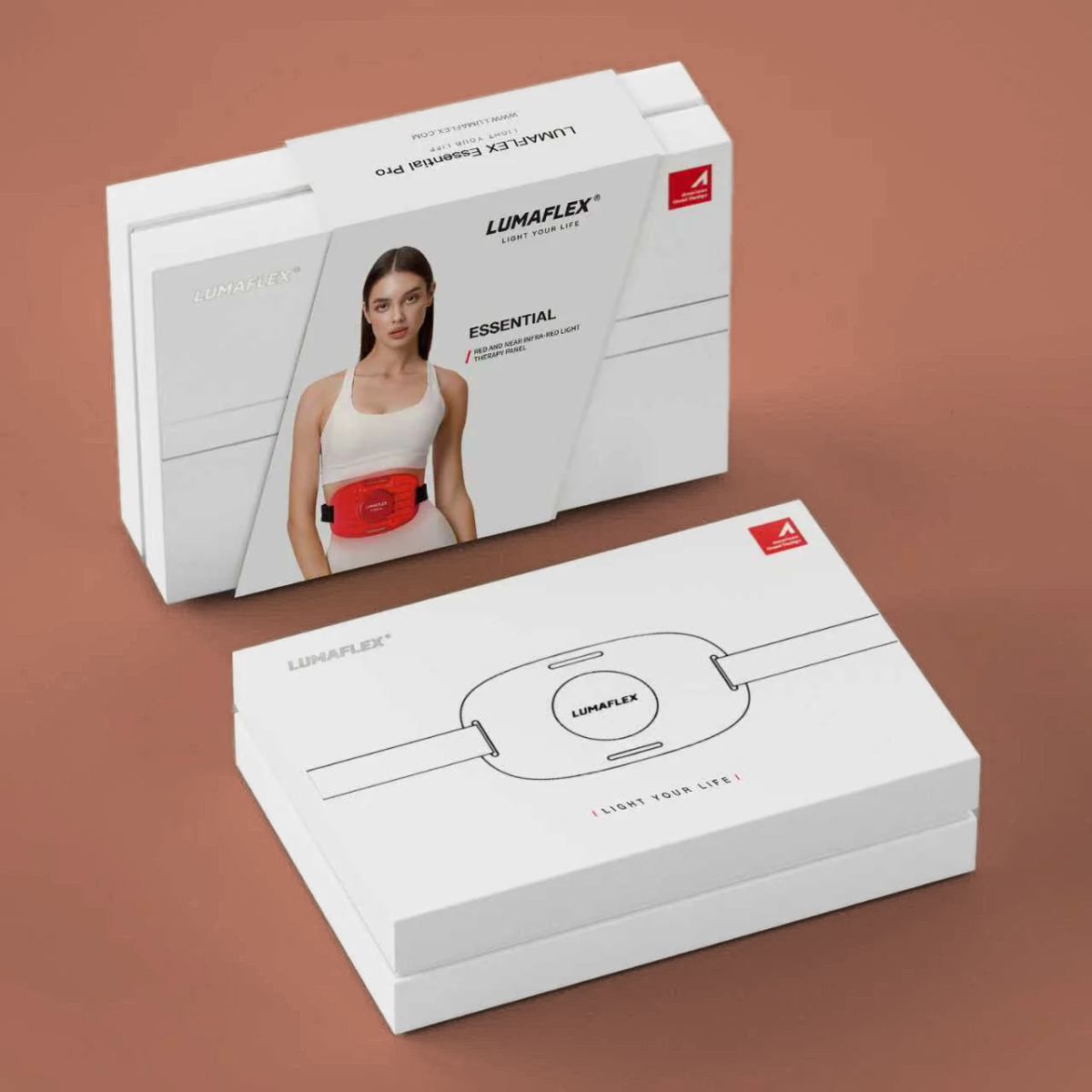 Red light therapy device styled as a wellness gift