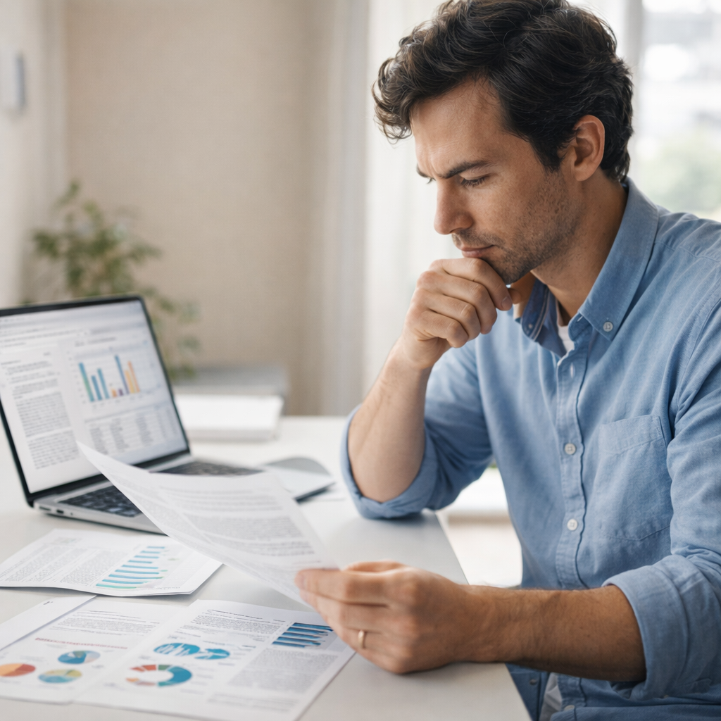 researcher reviewing red light therapy autism scientific studies on a laptop and printed papers at desk